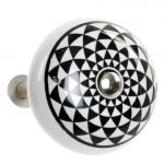 Kerámia bútorgomb, mandala
