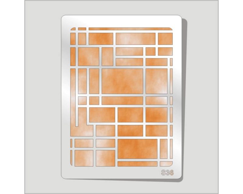 stencil_3d_198x145x1mm_s36 3D Stencil S36 - Image 1