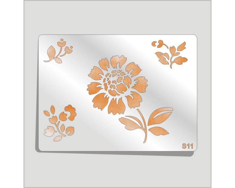 stencil_3d_198x145x1mm_s11 3D Stencil S11 - Image 1