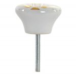 Kerámia bútorgomb, sárga arany mintás 2 - Image 4