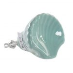 Kerámia bútorgomb, kagyló alakú