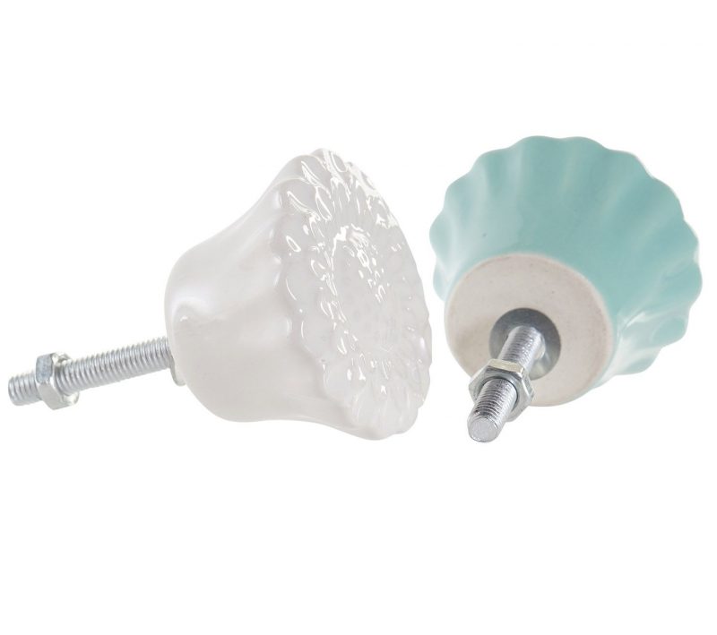 keramia_butorgomb_Vkek_5 Kerámia bútorgomb, virág 2 - Image 4