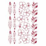 Stencil - Levél, virág sorminta