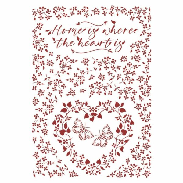 Stencil - Provence Home is where the heart is